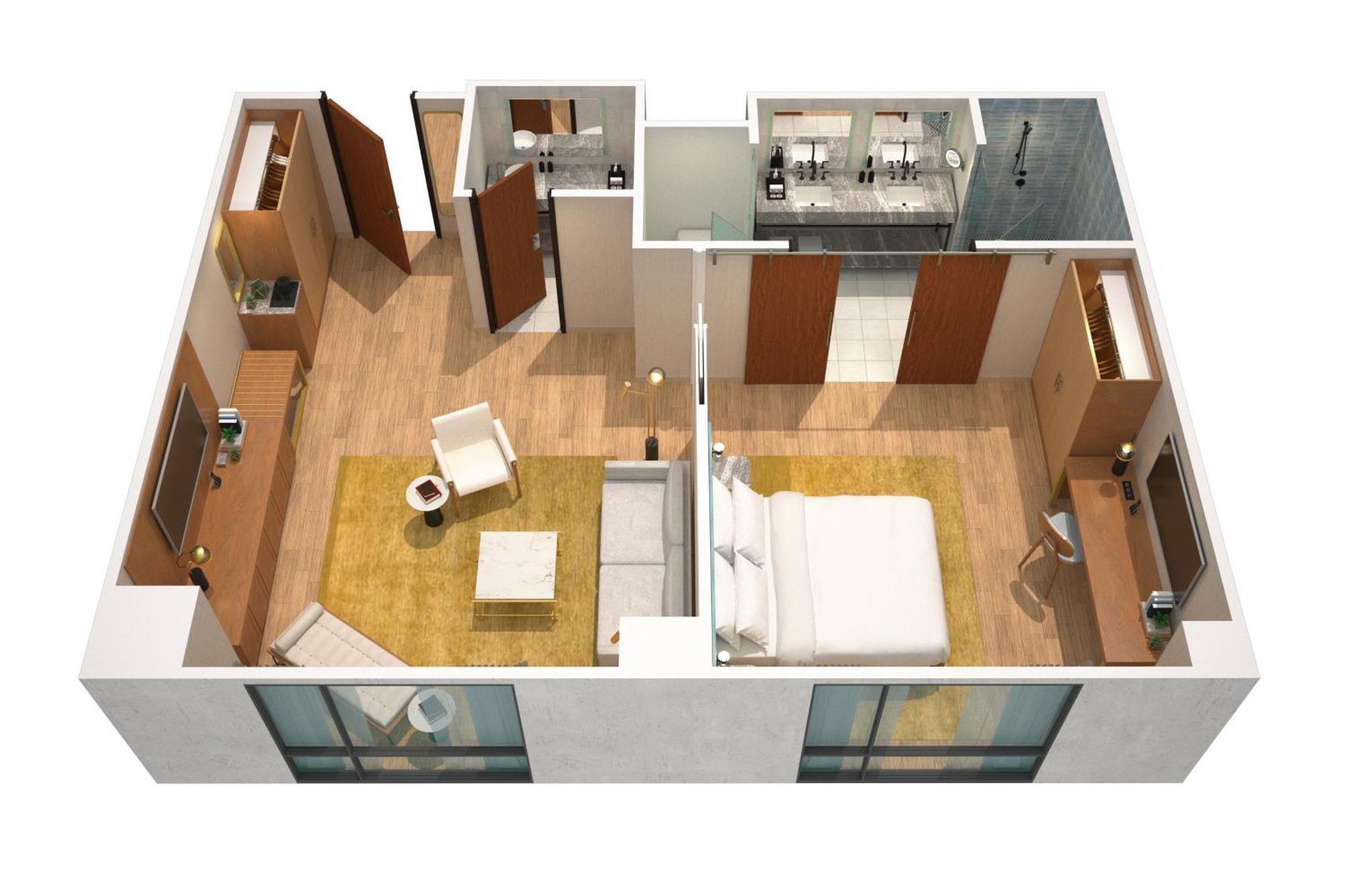One Bedroom Junior City Suite One King Sofa Bed,1634449401:JPEG